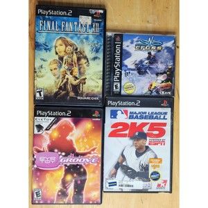 Playstation PS2 Lot of 4 -Sno Cross, MLB 2K5, Groove and Final Fantasy XII AS-IS